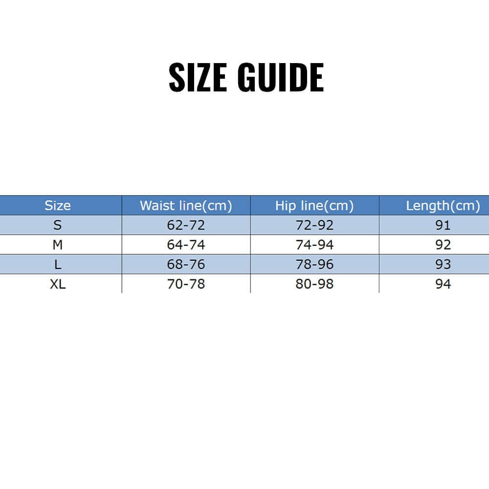 JL Fit size guide size chart