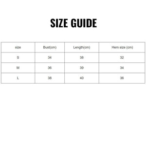 JL Ambition size chart and size guide