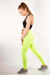 yellow tiktok honeycomb leggings, UK Women Anti-Cellulite