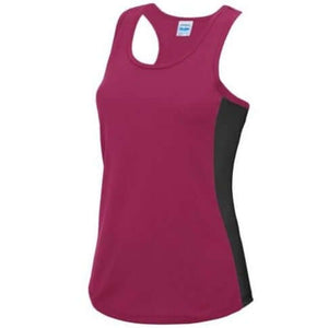 Red and Black  Women's Sport Vests & Tank Tops