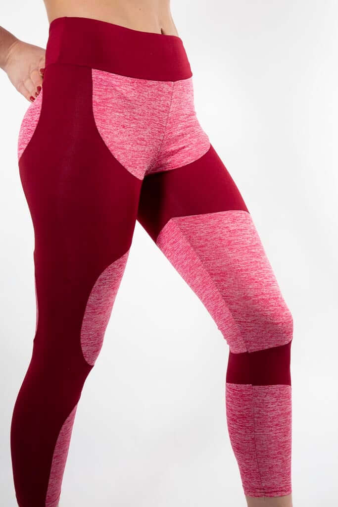 Red leggings yoga pants 