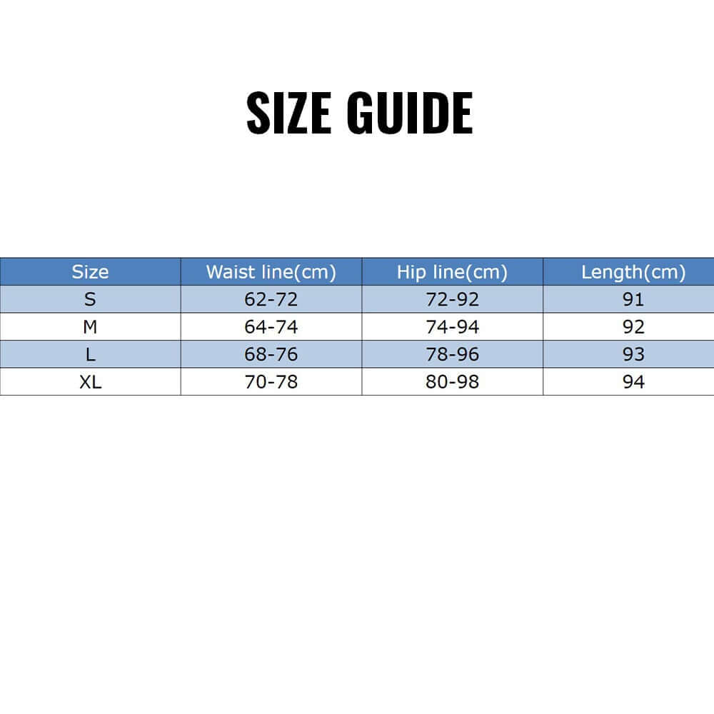 JL Secret size chart